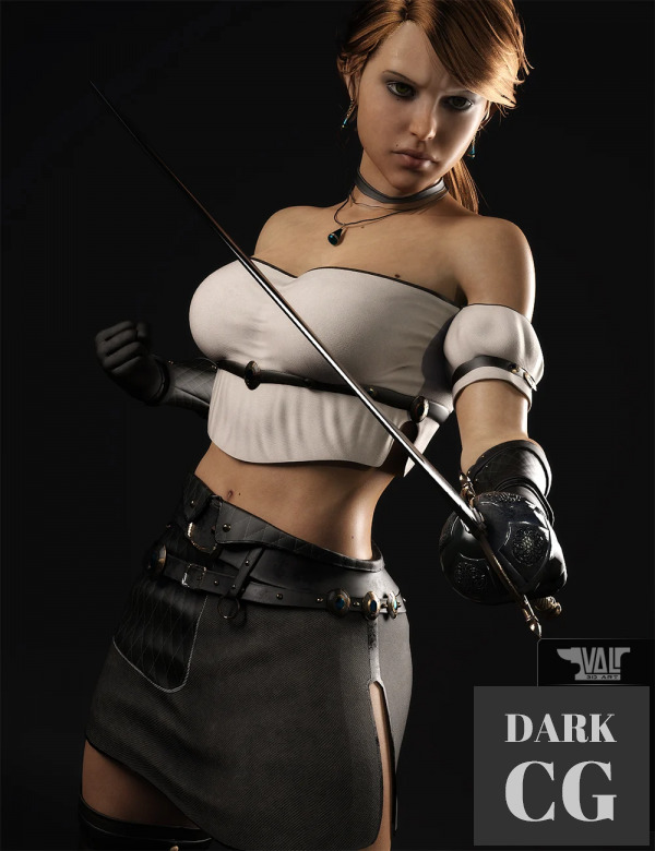 Daz3D, Poser: dForce Arvine Sword Outfit for Genesis 8 Female(s)