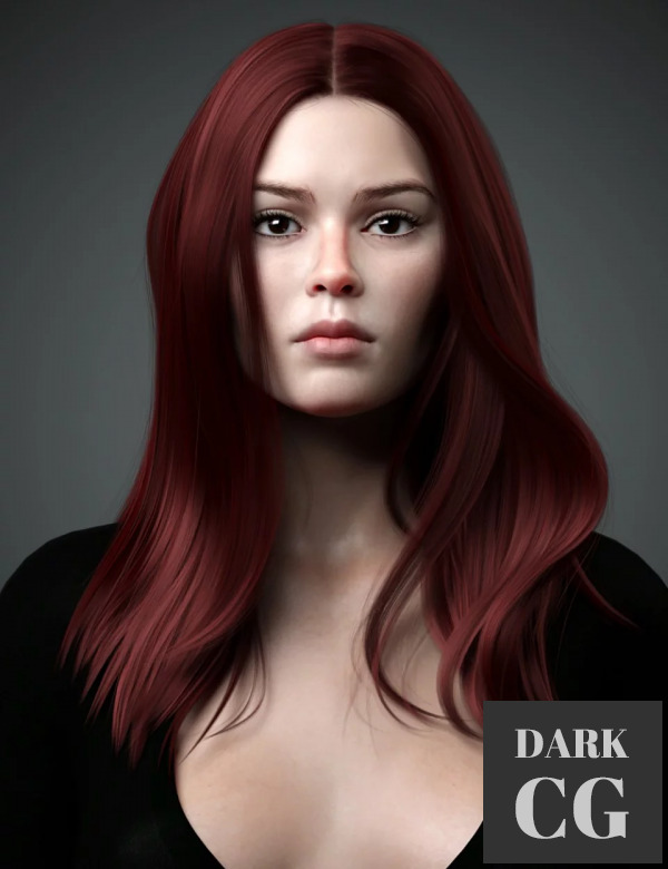 Daz3D, Poser: Lynna Hair For Genesis 8 Female(s)