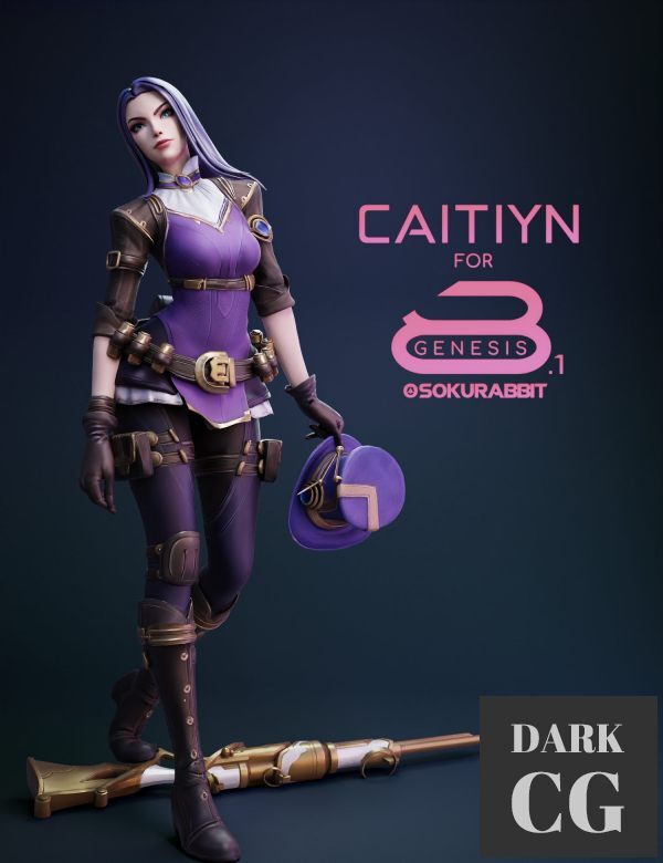 Daz3D, Poser: Caitlyn For Genesis 8 and 8.1 Female