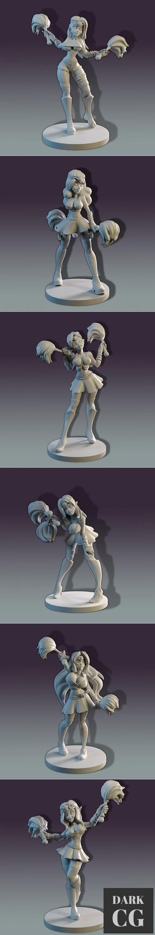 3D Model Loec s Half Elf Priestesses Bright Dawn Cheerleaders 3D Print