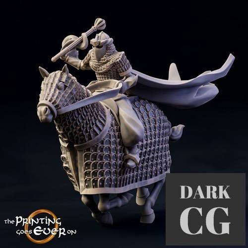3D Model Dark Cataphract Mounted 3D Print