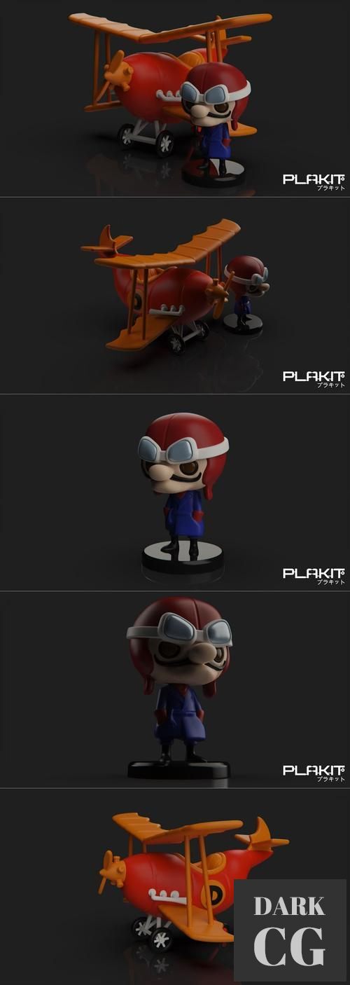 3D Model PlaKit Dastardly And Muttley Machines DASTARDLY PLANE 3D Print