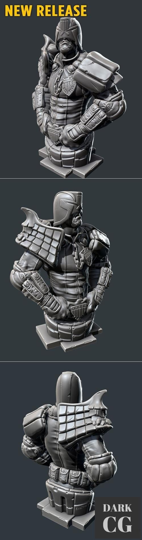 3D Model Judge Dredd bust 3D Print