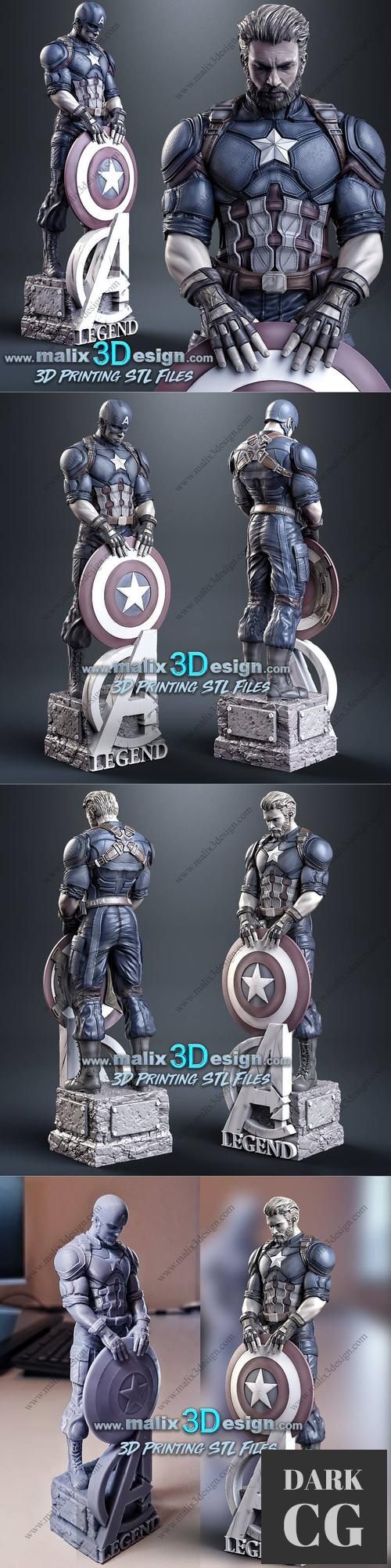 3D Model Captain America 3D Print