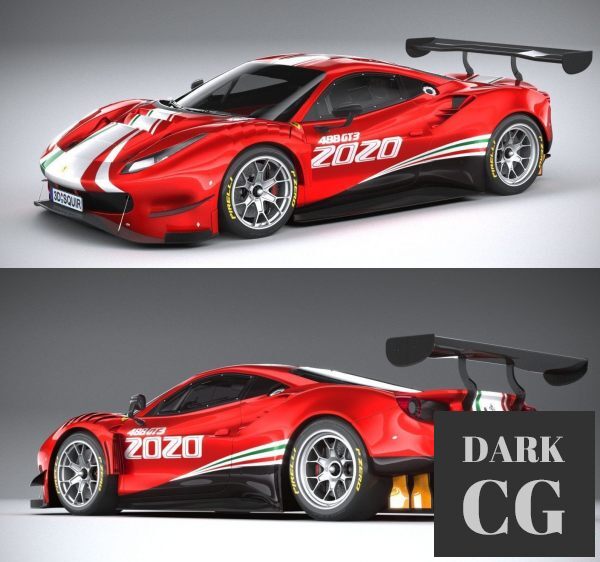 3D Model Ferrari 488 GT3 Evo 2020