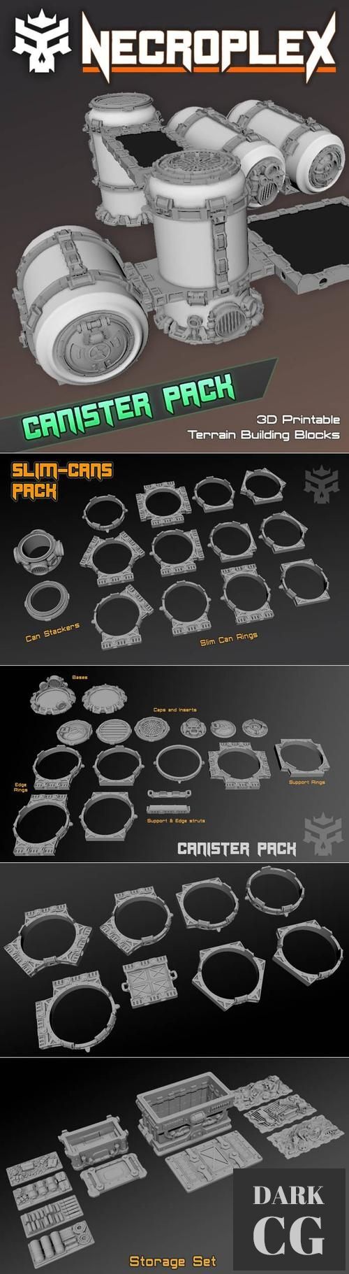 Necroplex Canister Pack – 3D Print