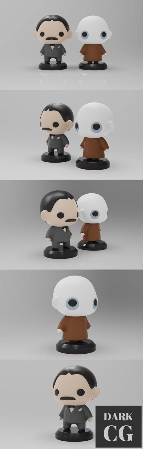 PlaKit Addams Family Gomez and Fester – 3D Print