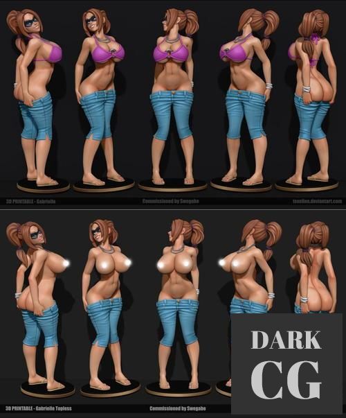Gabrielle and Gabrielle Topless – 3D Print