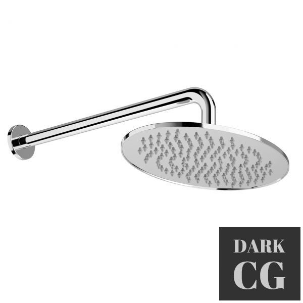 3D Model Wall Oval Rain Shower Head 226 x 346 mm by Laufen