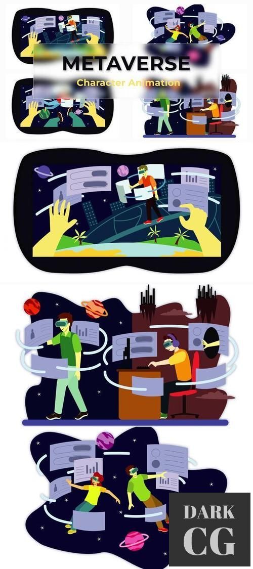 Metaverse Character Animation Scene Pack 37070356