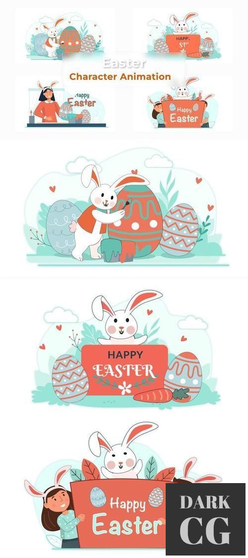 Easter Character Animation Scene Pack 37070049