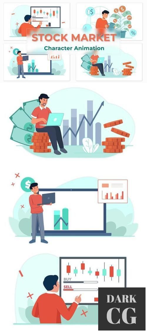 Stock Market Animation Scene Pack 37069848