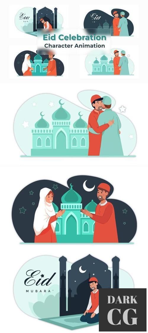 Eid Celebration Animation Scene Pack 37069368