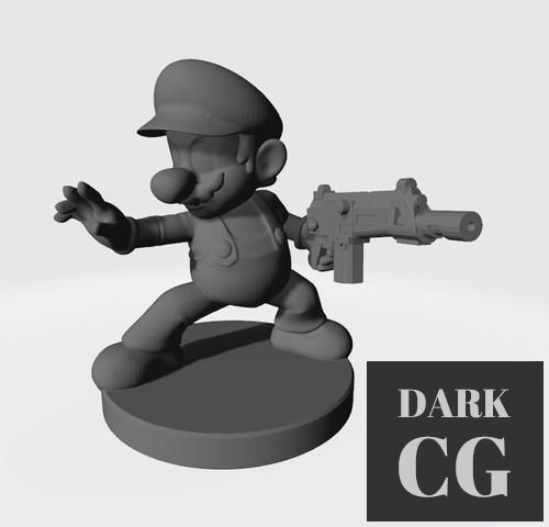 Armed Mario – 3D Print