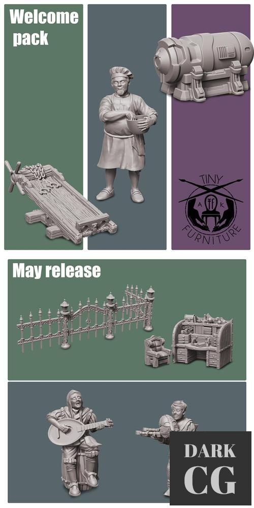 Tiny Furniture May 2021 and Welcome Pack – 3D Print