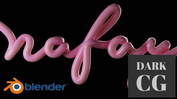 Blender 3D Easy 3D Cursive Type