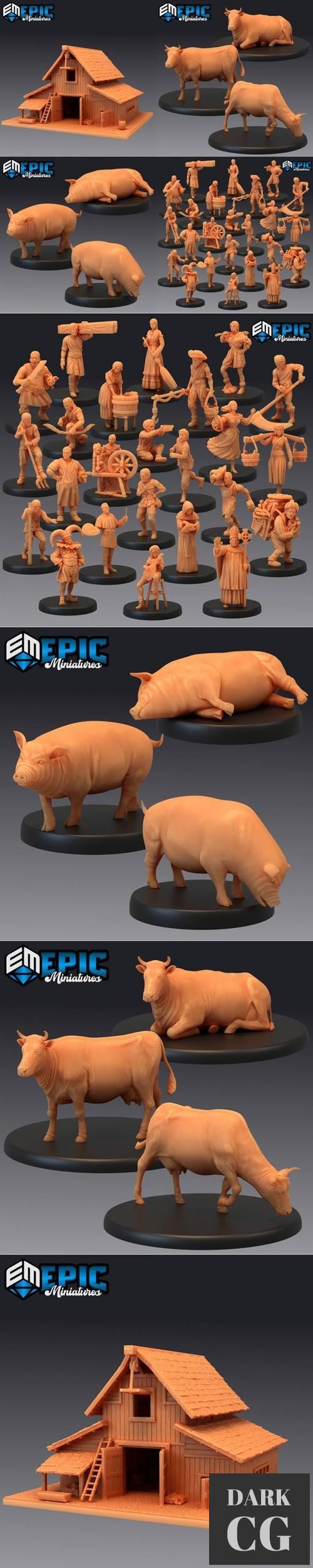 Epic Minis - Farm Village – 3D Print