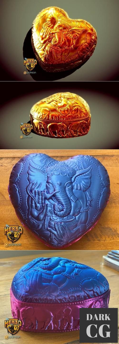 Elephant Heart Box – 3D Print