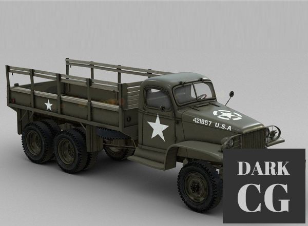 3D Model US Army Truck GMC CCKW LWB 353 D