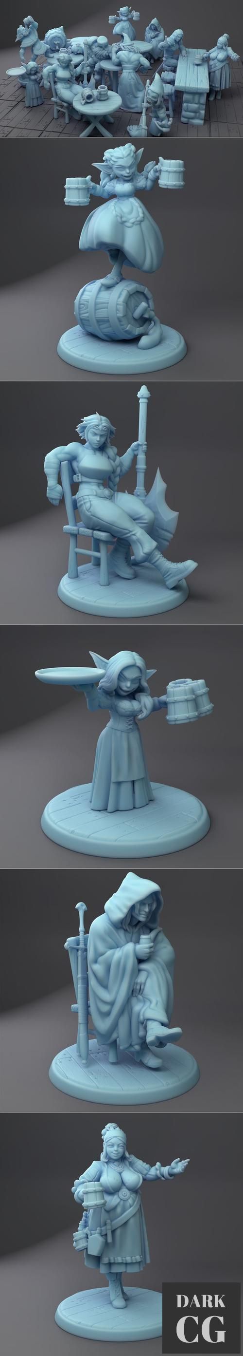 Twin godess minitures - Tavern set February 2022 – 3D Print
