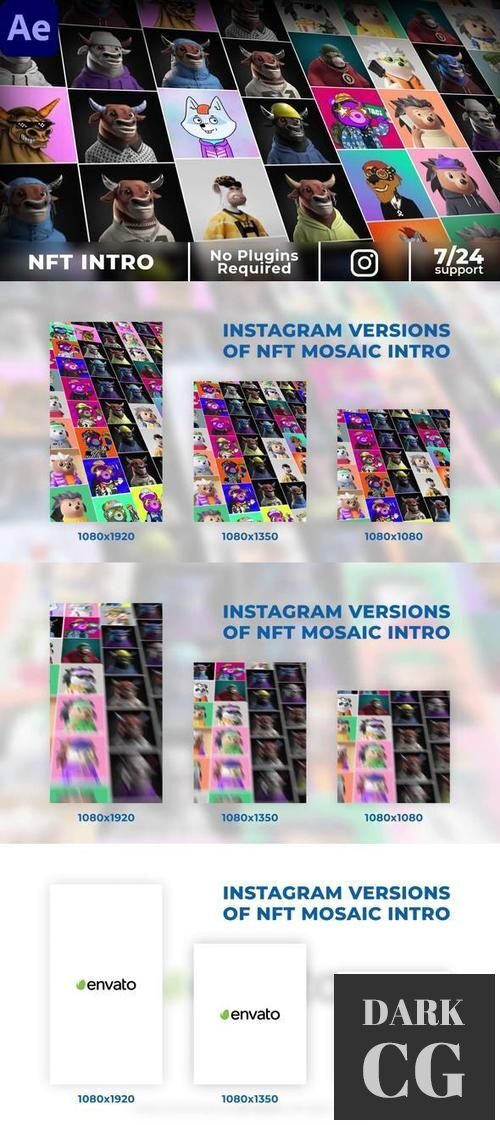 NFT Mosaic Intro for Social Media 36932128
