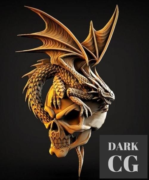 Skull and dragon – 3D Print