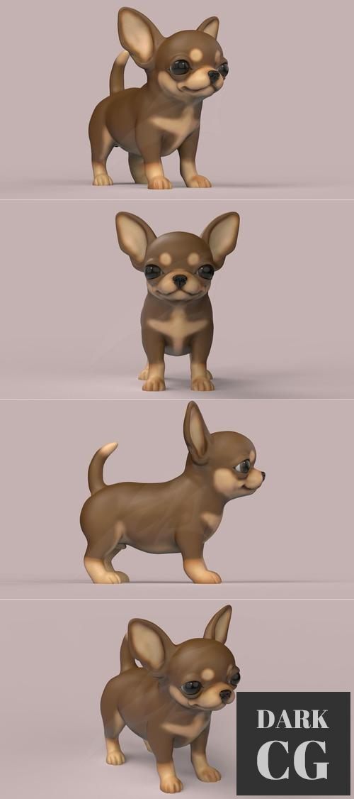 Cute Puppy Chihuahua dog – 3D Print