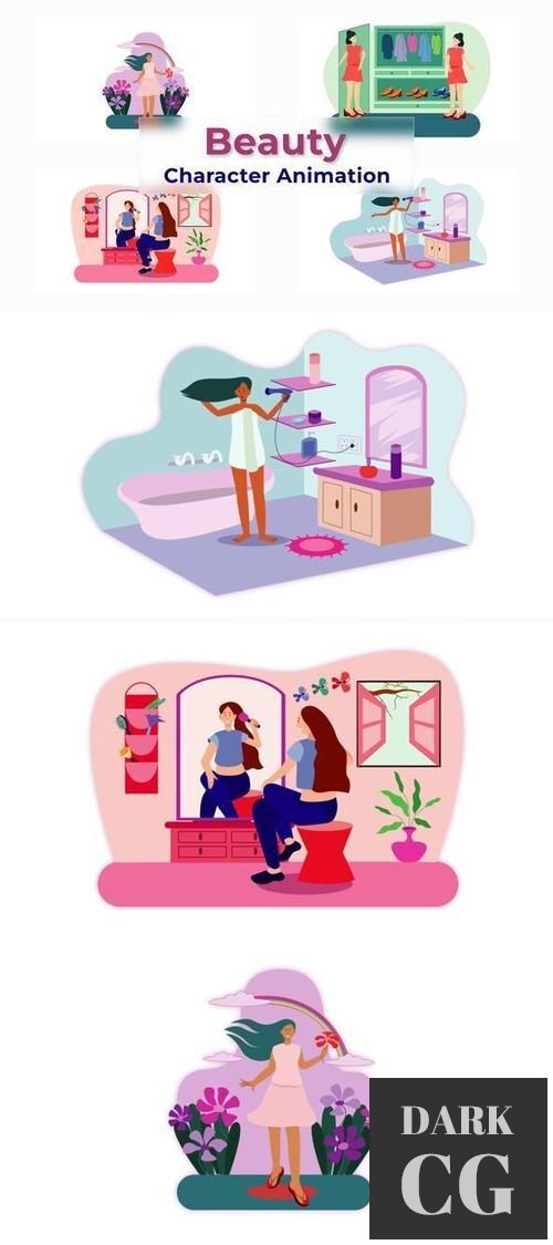 Beauty Character Animation Scene Pack 37163663