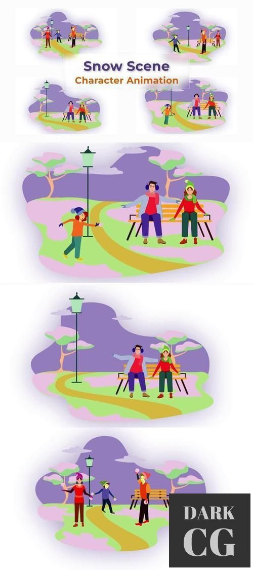 Snow Character Animation Scene Pack 37163513