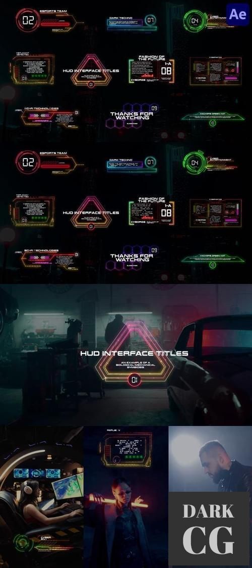 HUD Interface Titles for After Effects 37204275