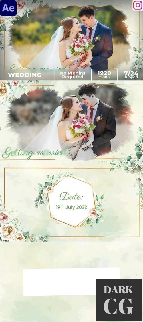 Floral Wedding Invitation 37204263