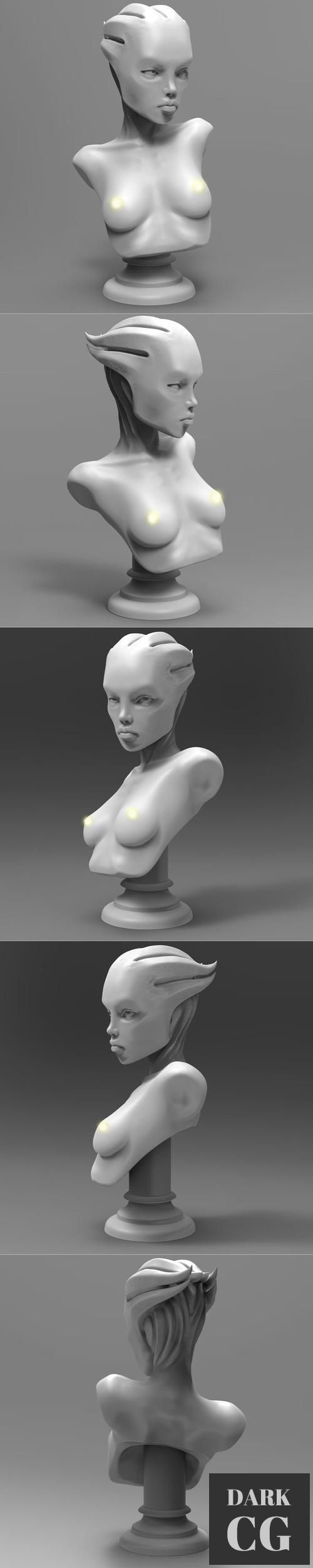 Asari Bust – 3D Print