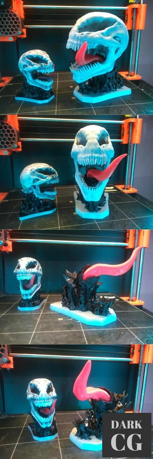 Venom skull with base – 3D Print