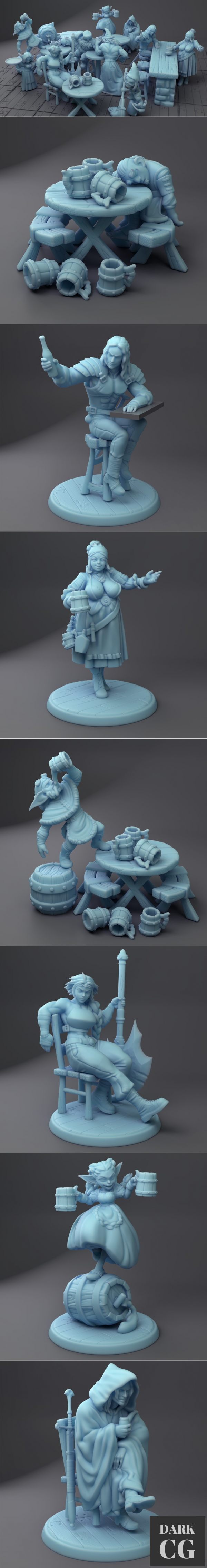Twin godess minitures -Tavern
