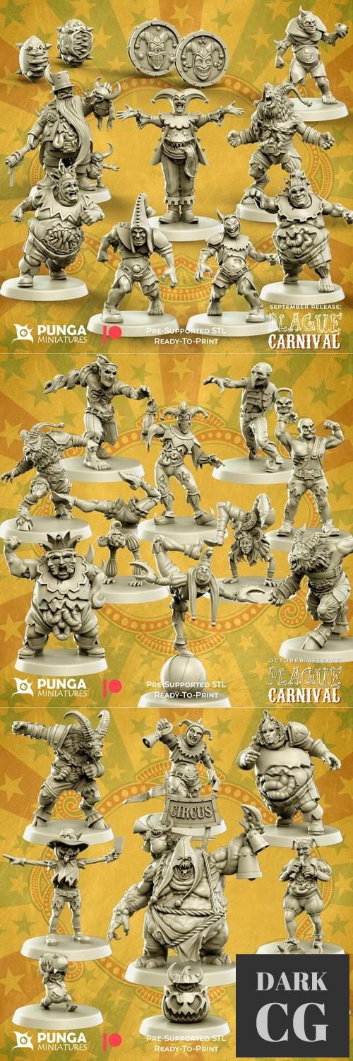 Punga Miniatures - Plague Carnival part 1-3 – 3D Print