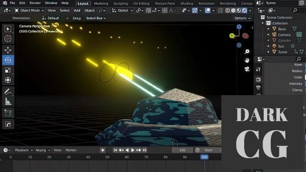 Anti Aircraft Simulation in Blender