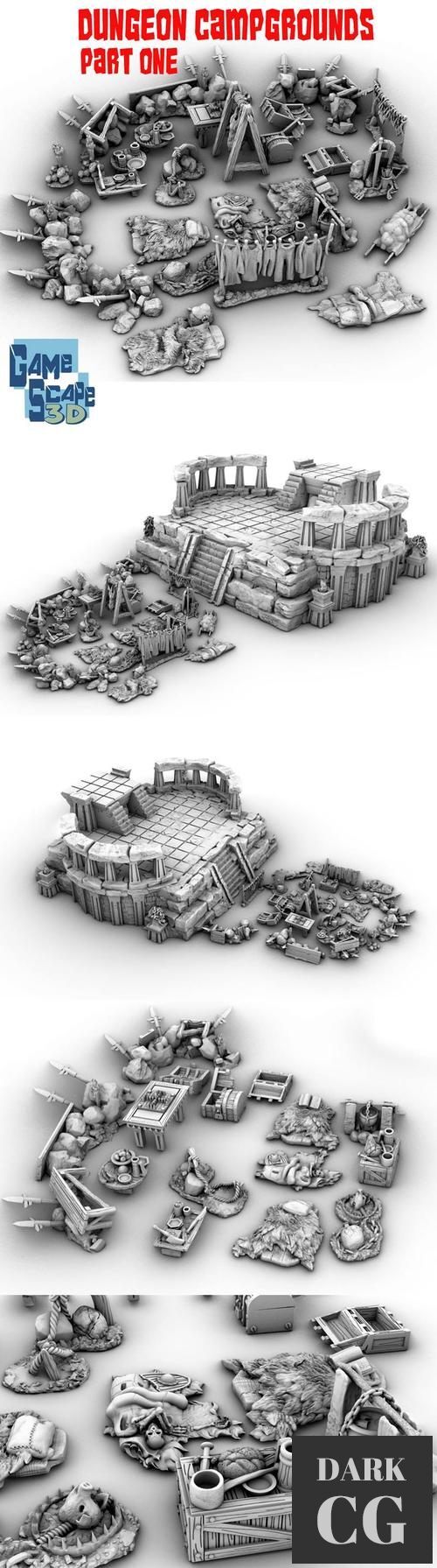 GameScape3D - Evil Temple and Dungeon Campground – 3D Print
