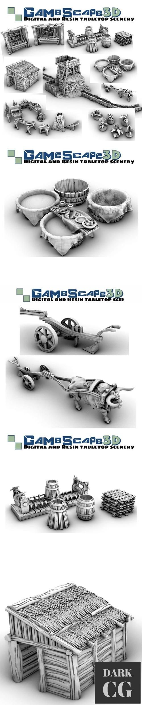 GameScape3D - Miller Cooper Merchant Stands Plow Baths – 3D Print