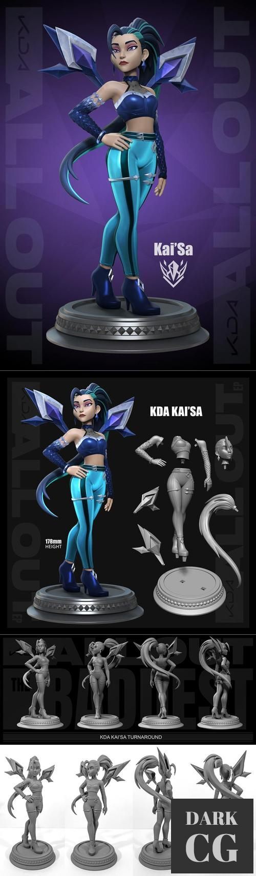 KDA All-Out Kaisa League of Legends – 3D Print