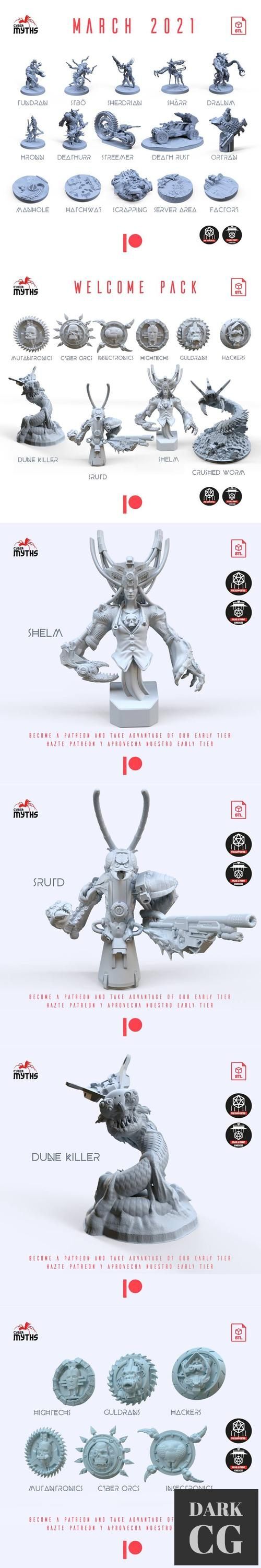 Cyber Myths - Welcome Pack and March 2021 Release – 3D Print