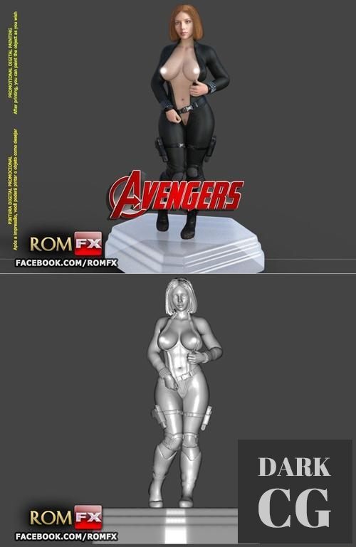 Black Widow Sexy – 3D Print