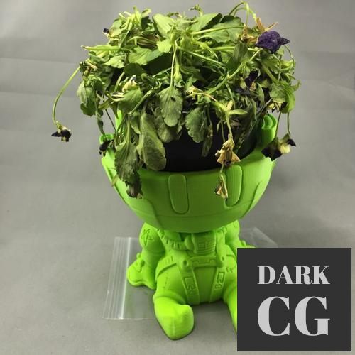 Lazy Astronaut planter – 3D Print
