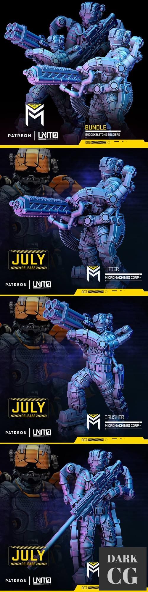 Cyberpunk - Endoskeleton soldiers Bundle – 3D Print