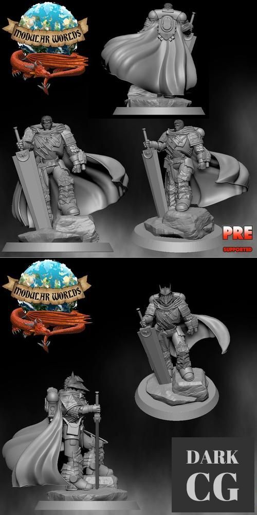 3D Model Gutz Crazed Marine Captain 3D Print