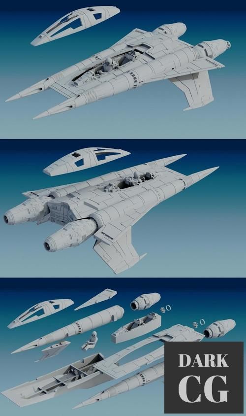 Buck Rogers StarFigther Thunder Fighter – 3D Print