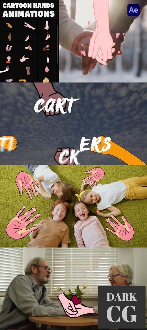 Cartoon Hands Stickers for After Effects 37326902