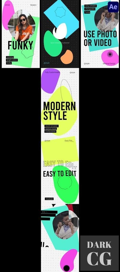 Neon Social Media Slideshow for After Effects 37321203