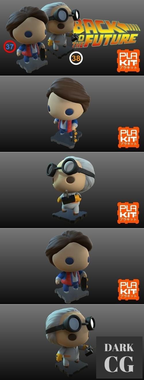 Back To The Future Marty and Doc Brown Pack – 3D Print
