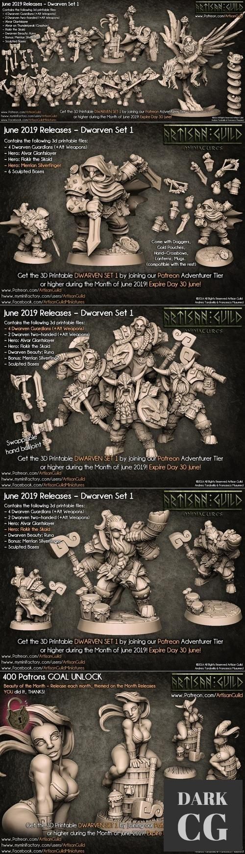 Artisan Guild - Dwarven Set 1 June 2019 – 3D Print