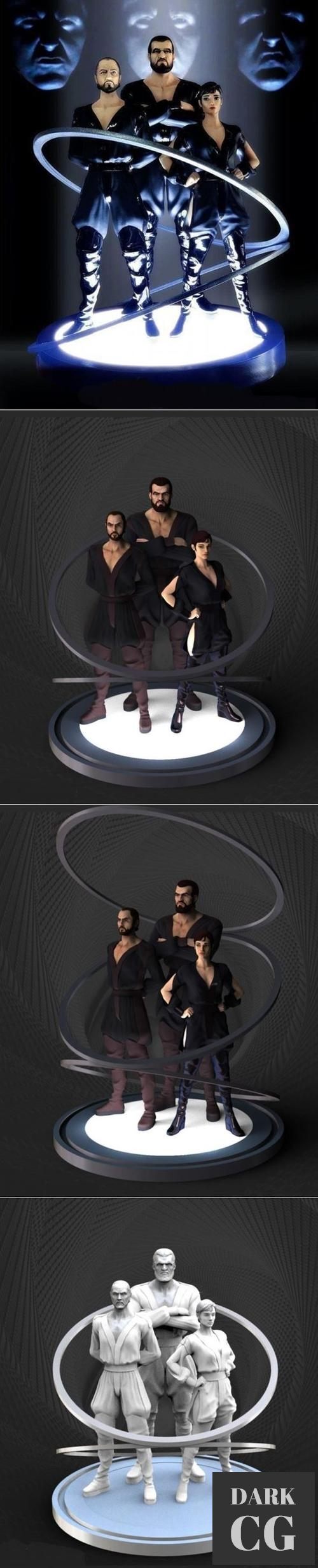 Kryptonians Superman 1978 Zod, Non, Ursa – 3D Print